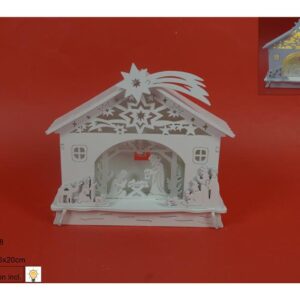 WOODEN CRIB WITH LIGHT 979996