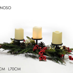 ENTRE TABLE DEC. WITH THREE CANDLES 370749