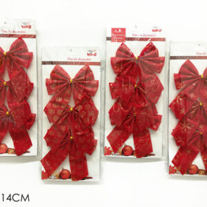SET THREE RED BOWS 206864