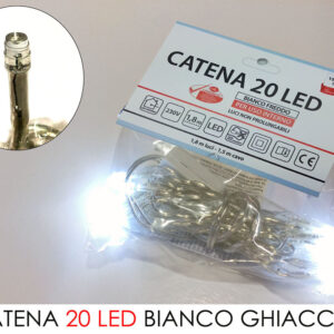 20 LED LIGHTS TRANS WIRE WHITE 641818