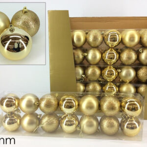 SET 14 TREE BALLS 60MM GOLD ASS 931315