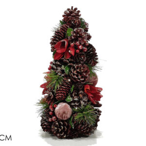 XMAS TREE 30CMS RED W/VELVET 179038
