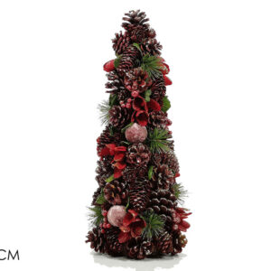 XMAS TREE 40CMS RED W/VELVET 179397