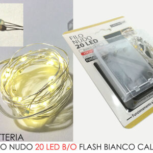 LED WIRE 20 LIGHTS FLASH W/WHITE 126223