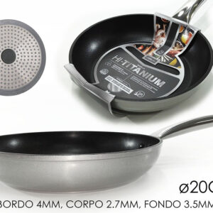 FRYING PAN  20CMS IND. TITANIUM/SILVER