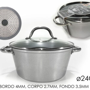 CASSEROLE W/LID 24CMS IND. TIT/SILVER 888558