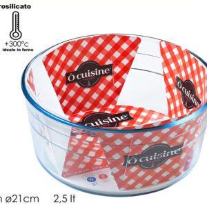 CUISINE ROUND GLASS DISH 010177