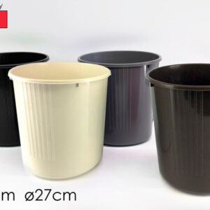 PLASTIC WASTE PAPER BASKET 4 ASS. 924461