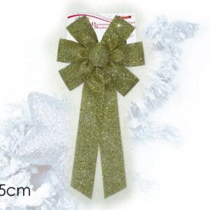 XMAS GOLD BOW 25 X 55  892791