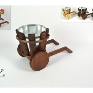 WOODEN CART POT HOLDER 443774