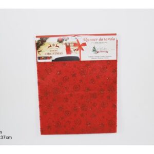 XMAS RED TABLE RUNNER 28X270CMS 827945