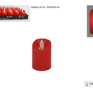 BATTERY CANDLE RED 7 CMS 843518