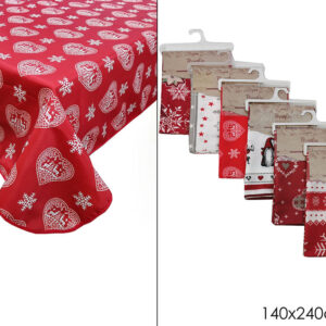 XMAS TABLE CLOTH A/STAIN 040819