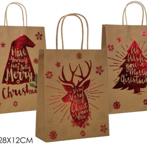 XMAS BAG 28X12X37 3 ASS 314361