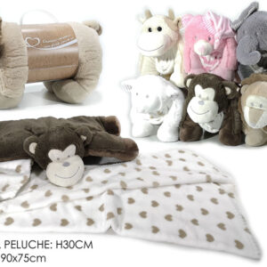 BLANKET W/ANIMALS 90X75CMS 327859