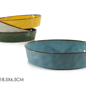 OVAL BOWLK 26 X 18,5 X 6,5CMS 4 ASS 940089