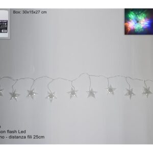 10 STAR FLASHING LED MULTICOLOUR 825439