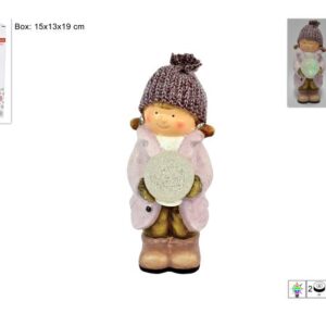XMAS DOLL GLITTER WITH LIGHT BALL 010410