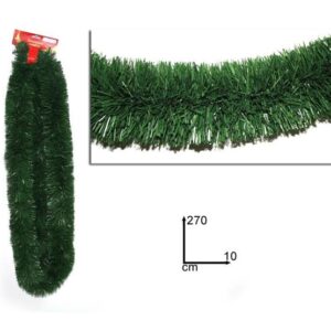 GREEN TINSEL 2,7M X 10CMS 138652
