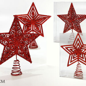 XMAS TREE TOP 27CMS RED 4 ASS. 238308