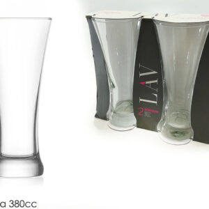 SET TWO BEER GLASSES 380cc 043291
