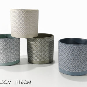 CERAMIC POT 17.5X16.5CMS ASS. 278267