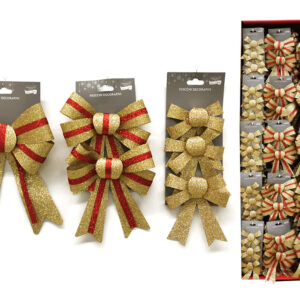 SET BOWS GOLD/RED 215217
