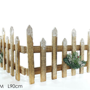 XMAS WOODEN FENCE 90 X 24CMS 291464
