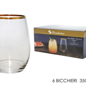 SET 6 GLASSES WITH GOLD 489424