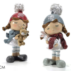 XMAS STANDING DOLL 16CMS 2 ASS.370039