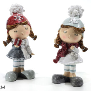 XMAS DOLL STANDING 21CMS 2 ASS 370046