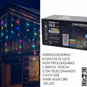 DROP LIGHTS 5 MT. X 70CMS 160LED 443931