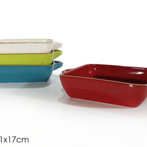 COLOURED OVEN DISH 31X17 4 ASS 857752