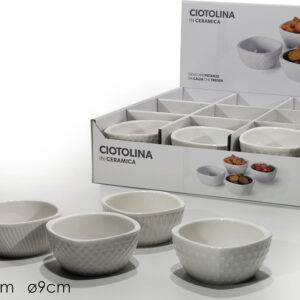 SMALL DIPS BOWL ROUND WHITE 4 ASS 322724
