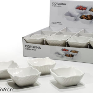 SMALL DIPS BOWL SQUARE WHITE 4 ASS 323363