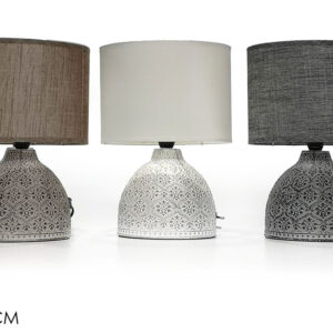 LAMPSHADE GREY DEC. 29CMS 3 ASS 198848