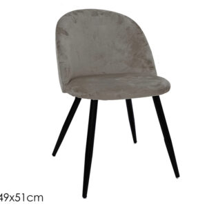 GREY VELVET CHAIR 388645