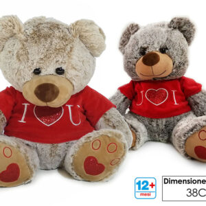 VALENTINE SOFT TOY BEAR 38CMS 373382