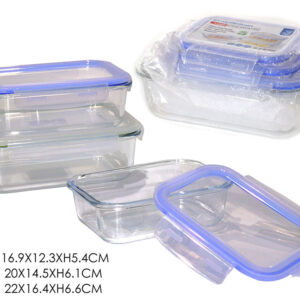 SET 3 SEALING GLASS CONTAINERS 423063