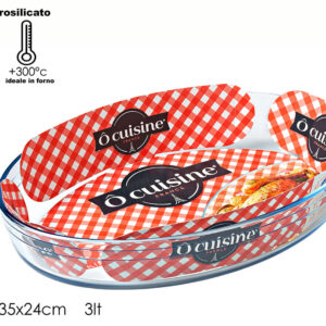 OVEN GLASS DISH OVAL 35 X 24CMS 010139