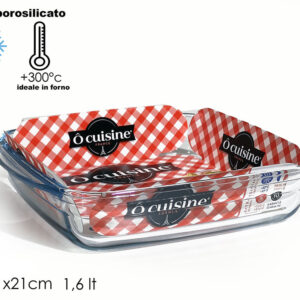 CUISINE SQUARE GLASS DISH 023931