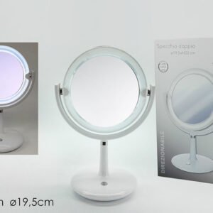 WHITE TWO SIDED MIRROR BATTERY 099510
