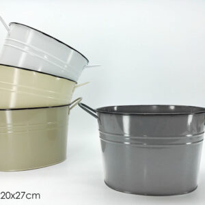 METAL OVAL BASIN  W/HANDLES 101831