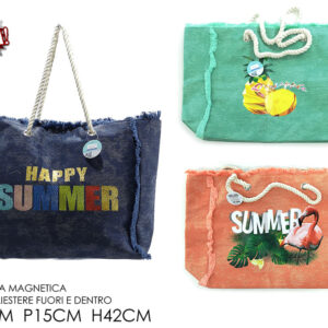 BEACH BAG WITH FLOWERS 729844