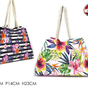 BEACH BAG FLOWER DECORATION ASS 169701