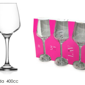 SET THREE WINE GLASSES 078934