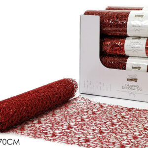 XMAS CLOTH  ROLL 29X270CMS RED 189532