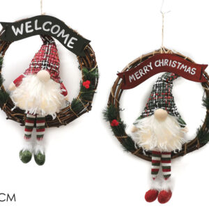 XMAS DOOR DECORATION W/DWARF LIGHT 445355