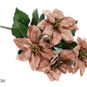 BUNCH XMAS FLOWERS ROSES 32CMS 421168