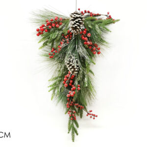 HANGING DEC. WITH SNOW AND ACORNS 69CMS 400064